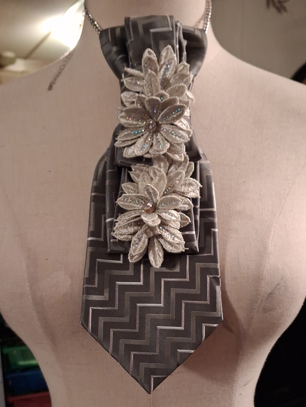 Pierre Cardin Upcycled Necktie Necklace